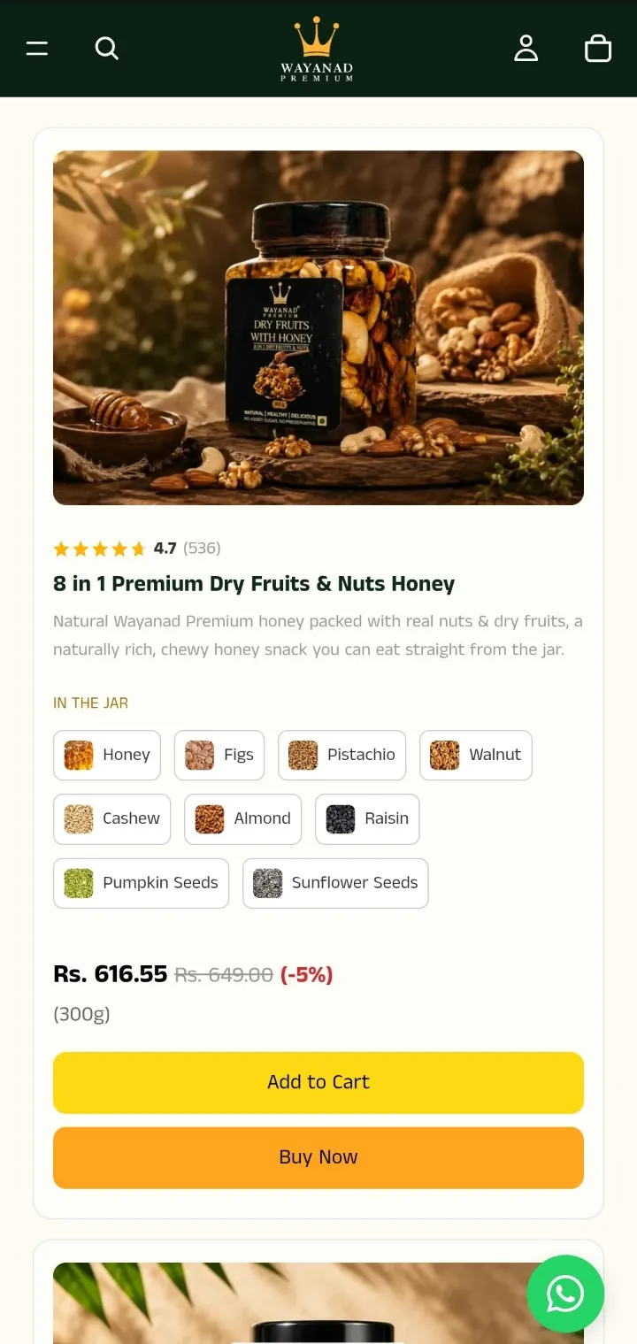 Wayanad Premium mobile screen