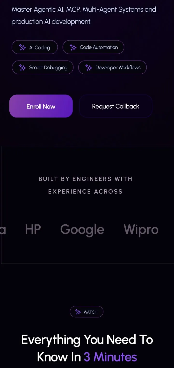 AI workflows landing page