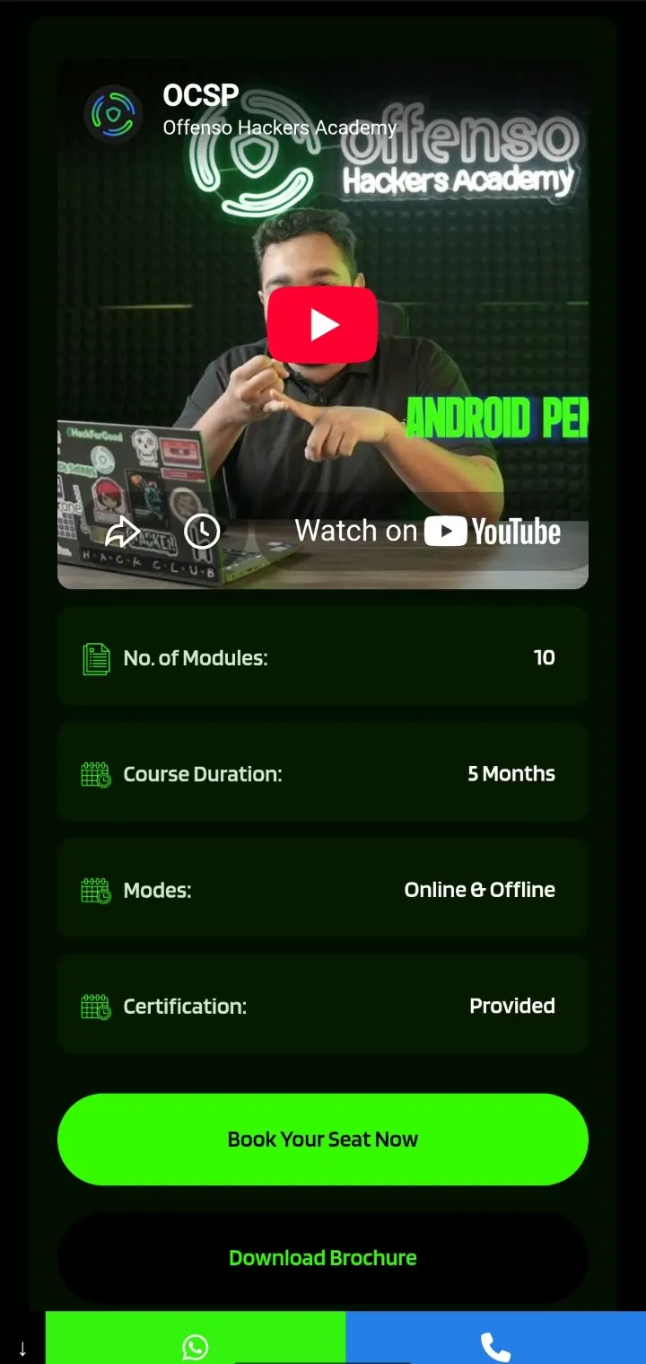 Offenso Academy, course video