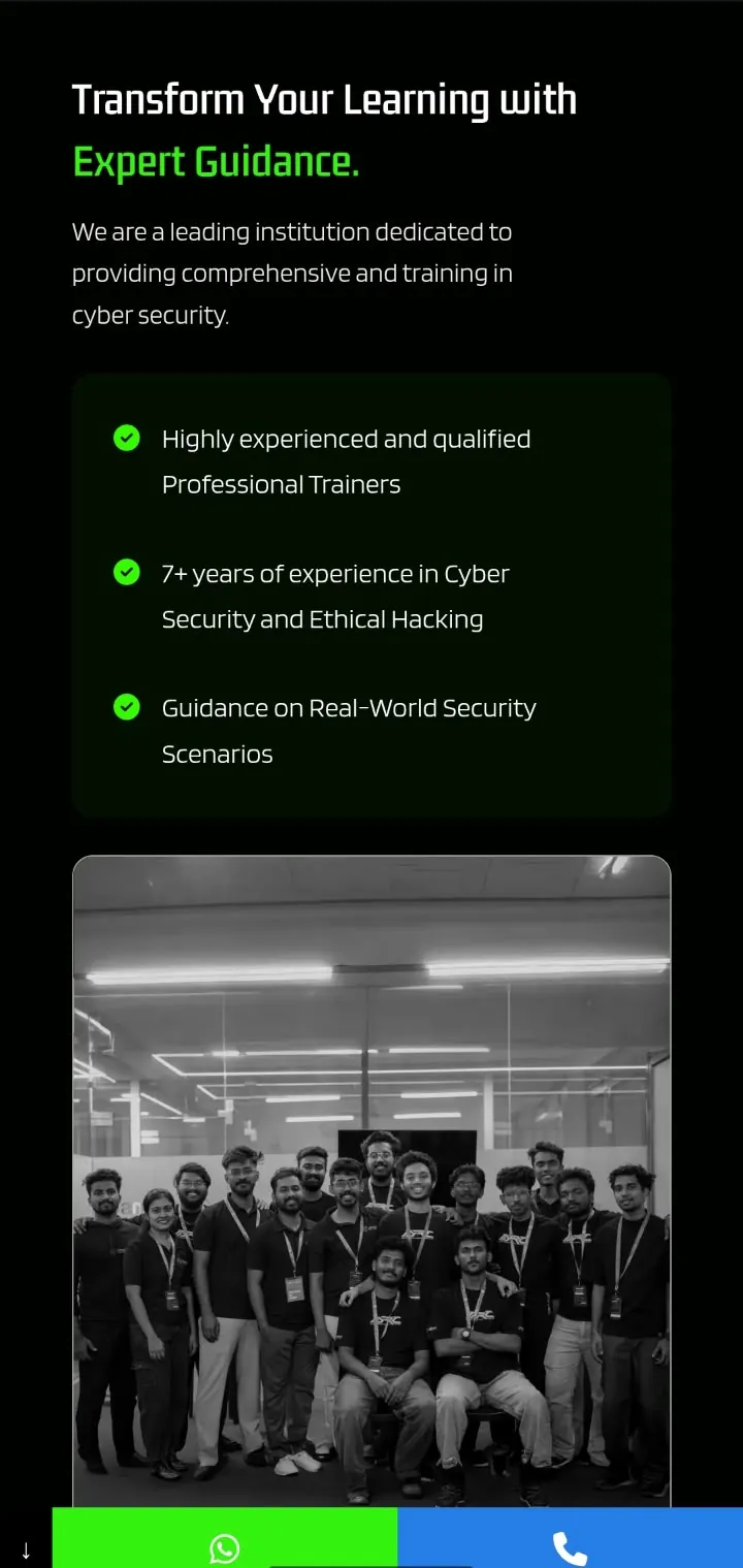 Offenso Academy, expert guidance