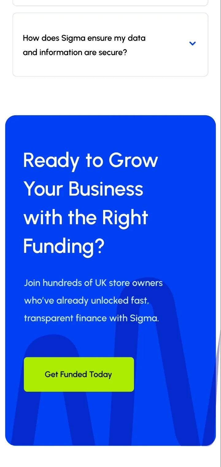 Sigma Business Finance, funding call to action