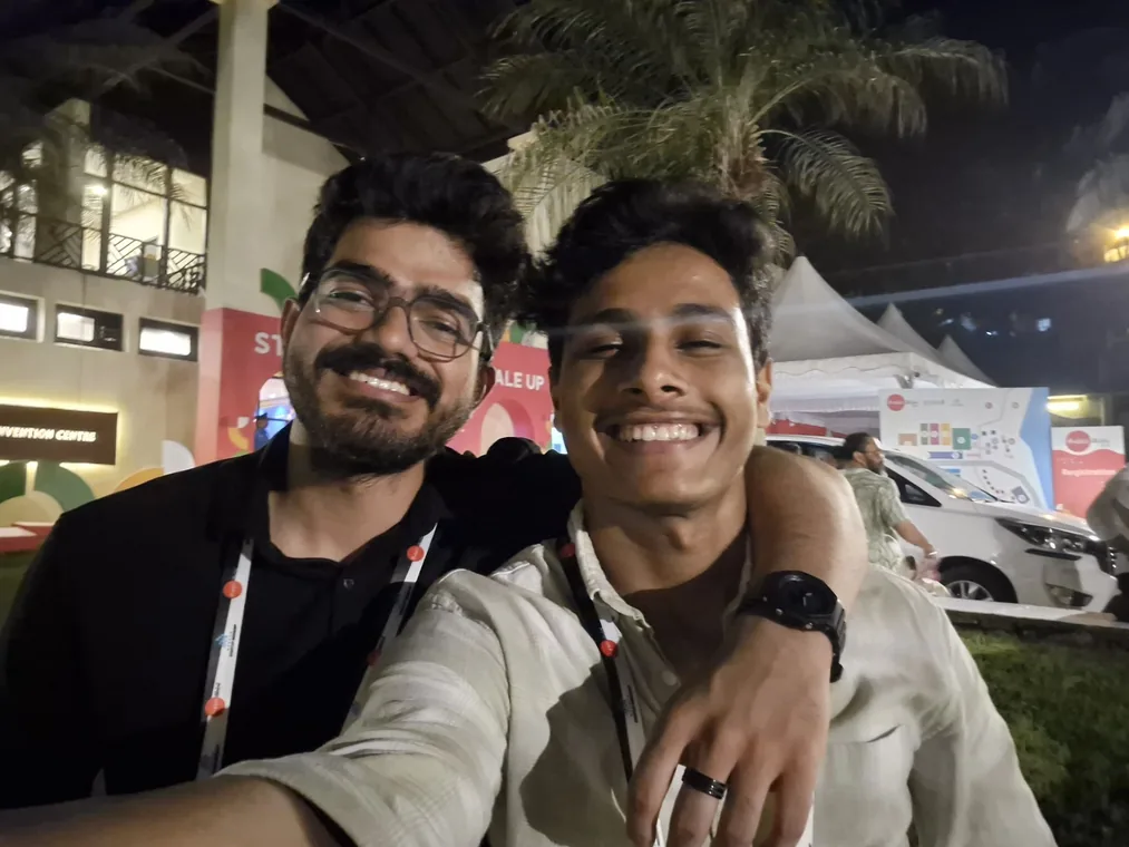 A night selfie at a startup summit