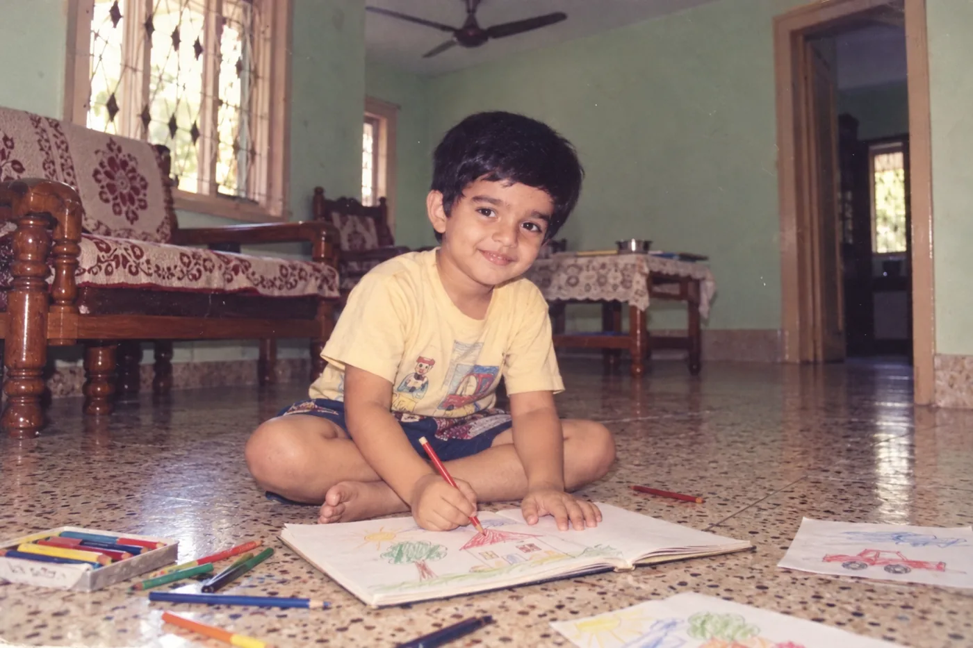 Me, drawing as a kid