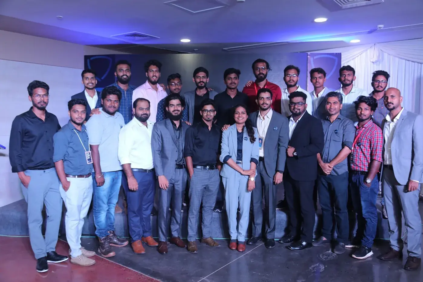 With the cybersecurity team at an event